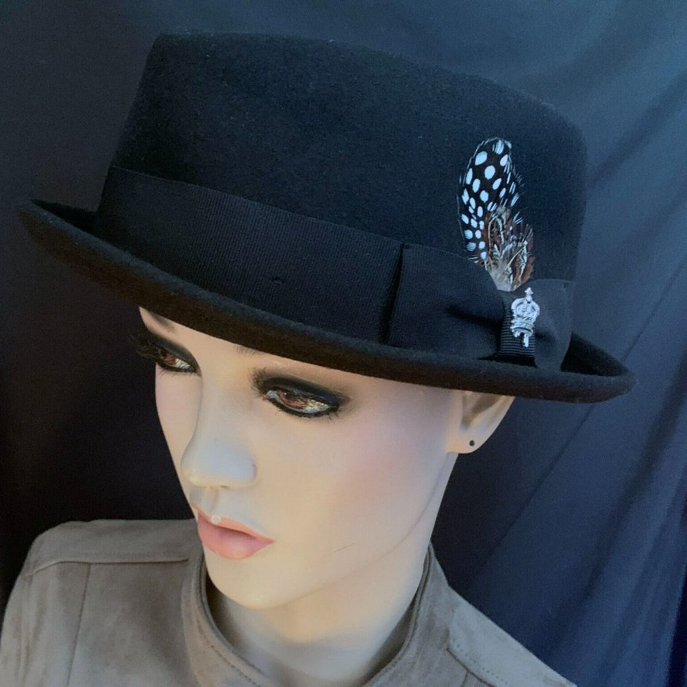 Christy's Crown Series by Tony Merenda Men's Feather Fedora Hat PREOWNED
